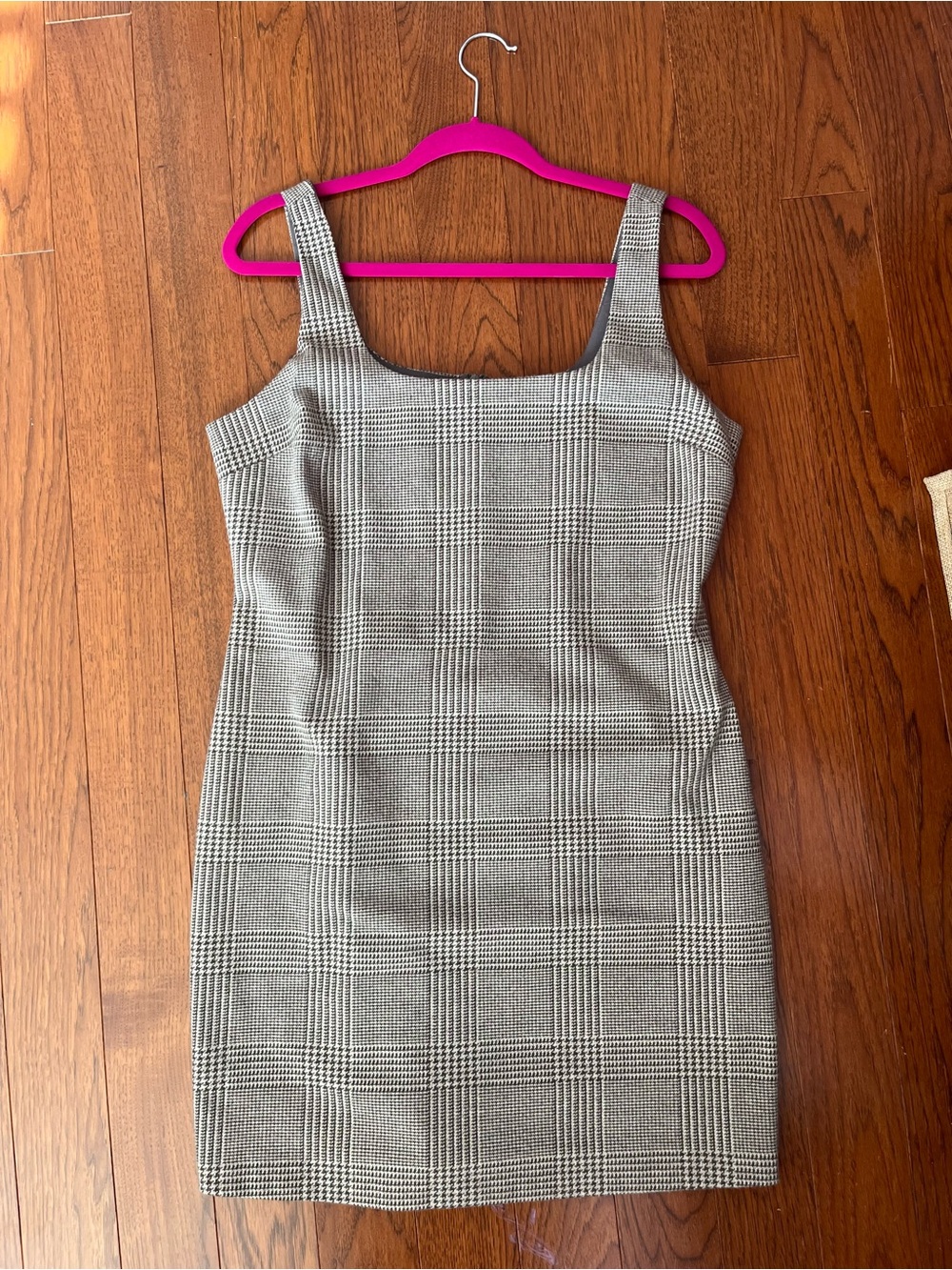 Banana Republic Plaid Square Neck Dress